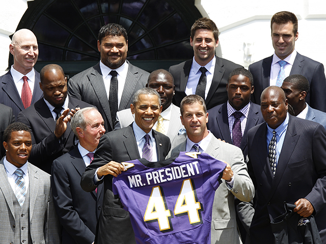 President Barack Obama honors the Ravens