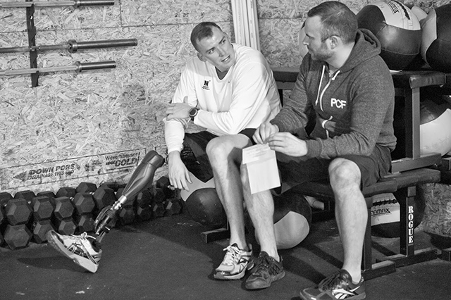 Pat Murray and Brian Wilson at CrossFit Walter Reed. (Photo courtesy of Brian Wilson)