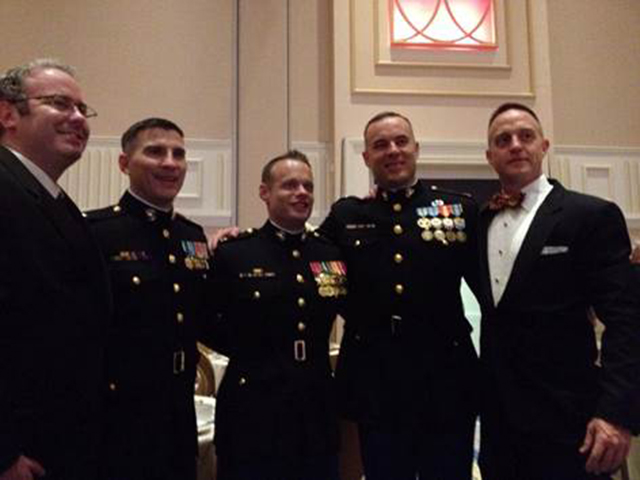 Brian Wilson (second from the left) at the USMC Birthday Ball. (Photo courtesy of Brian Wilson)