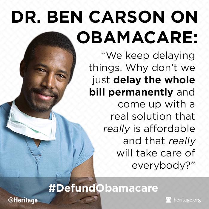 Dr. Ben Carson Hits Obamacare, Wins on Facebook